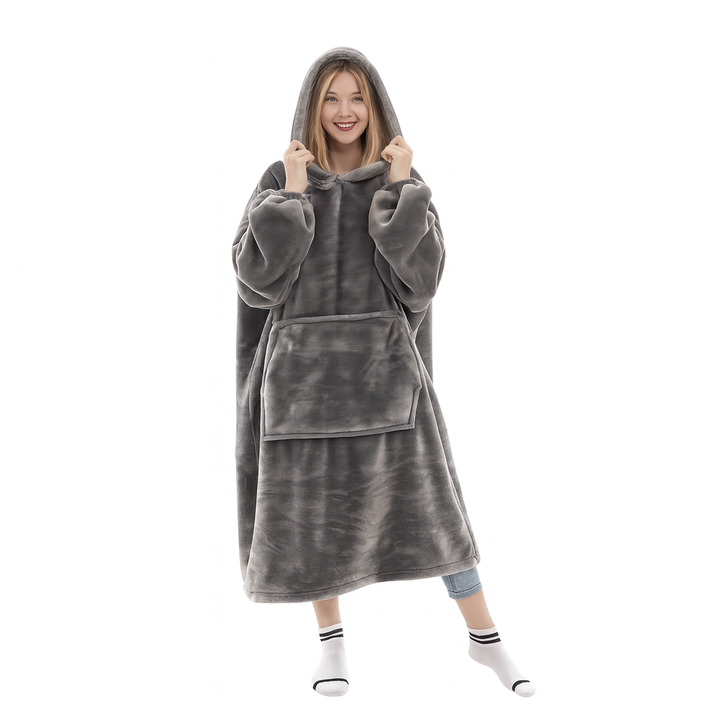Plaid Long à Capuche Oversize