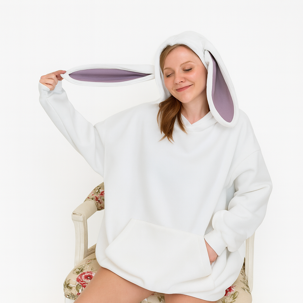 Plaid à Capuche Bunny Oversize