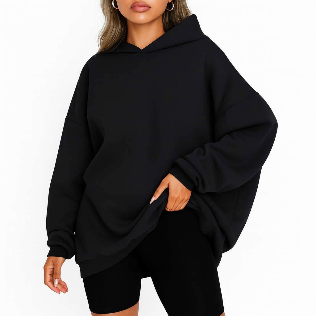Pullover Oversize à Capuche