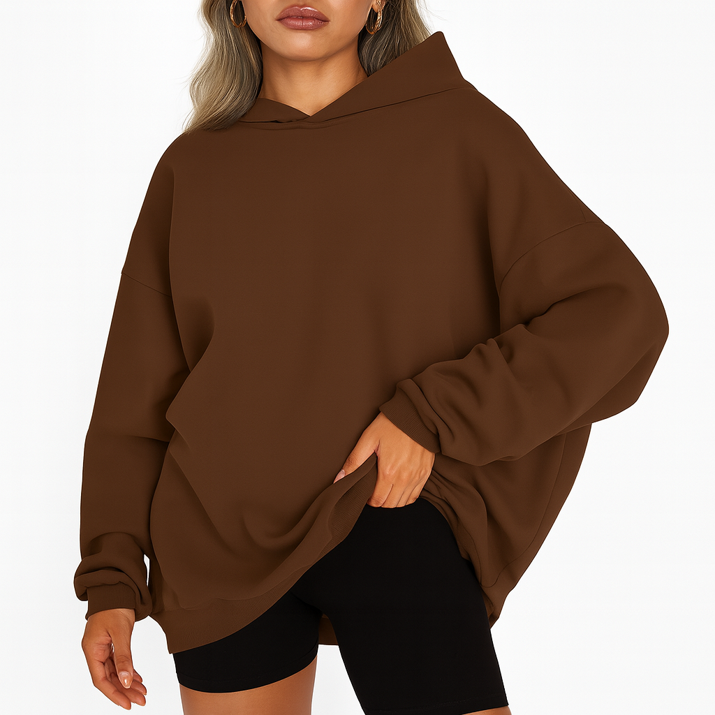 Pullover Oversize à Capuche