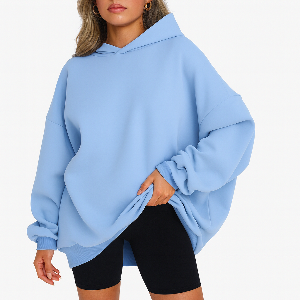 Pullover Oversize à Capuche