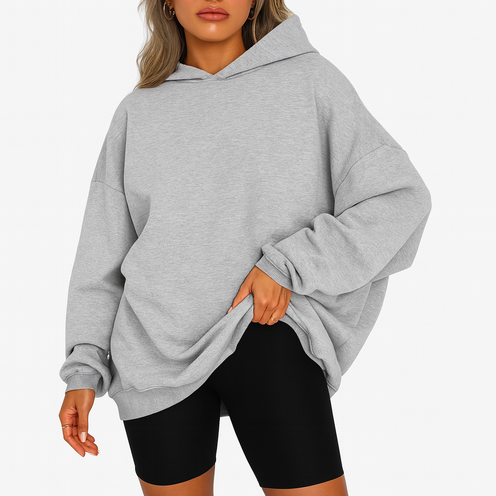 Pullover Oversize à Capuche
