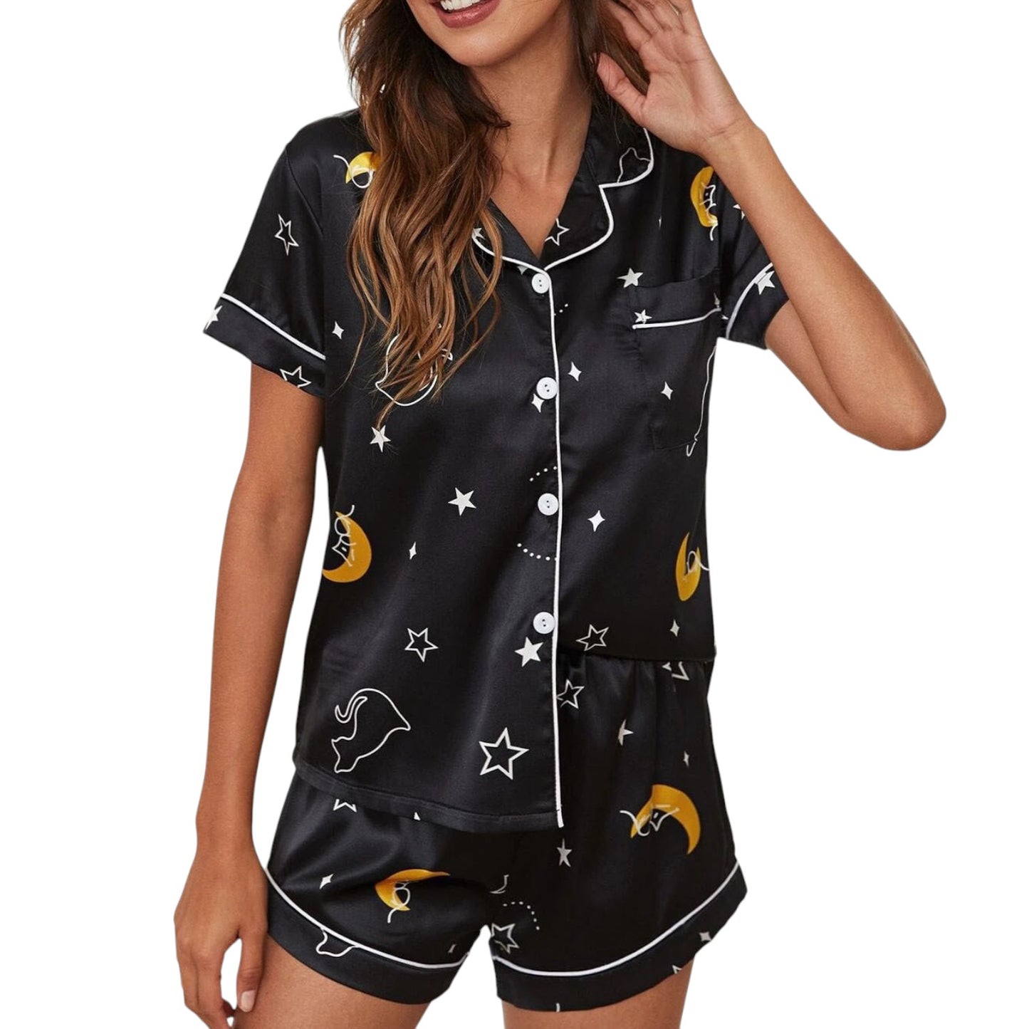 Pyjama Short Motif Imprimé 2 Pièces