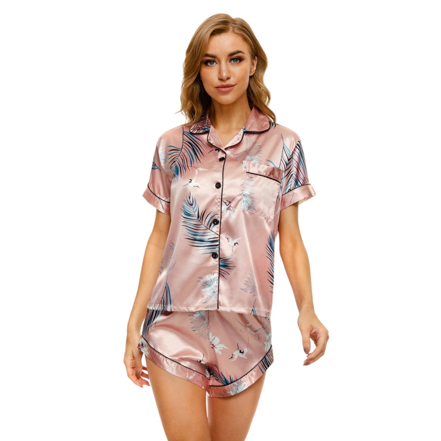 Pyjama Short Motif Imprimé 2 Pièces