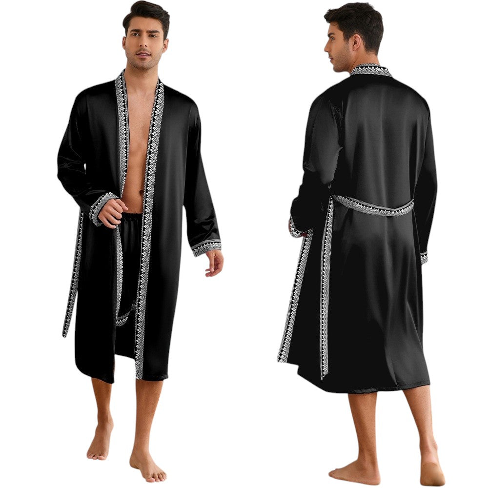 Peignoir Satiné Homme 2 Pièces