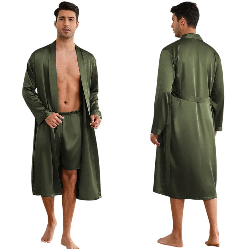 Peignoir Satiné Homme 2 Pièces