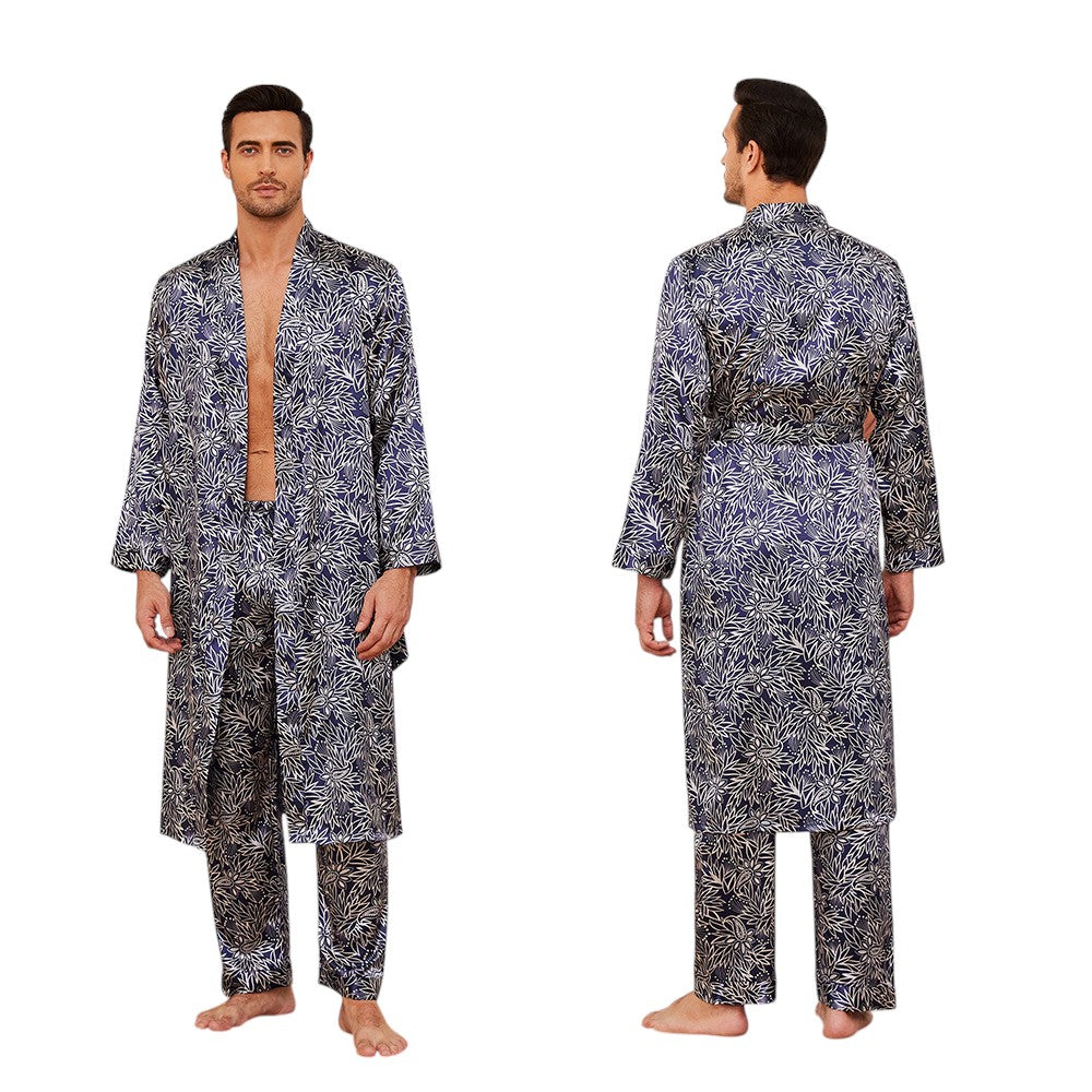 Peignoir Satiné Homme 2 Pièces
