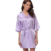 Peignoir Satiné Motif Uni