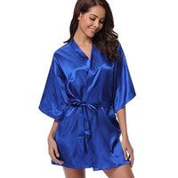Peignoir Satiné Motif Uni