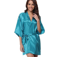 Peignoir Satiné Motif Uni