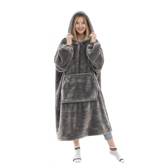Plaid Long à Capuche Oversize