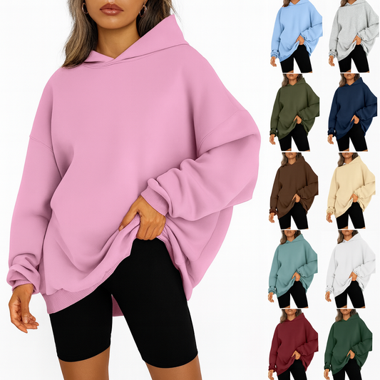 Pullover Oversize à Capuche