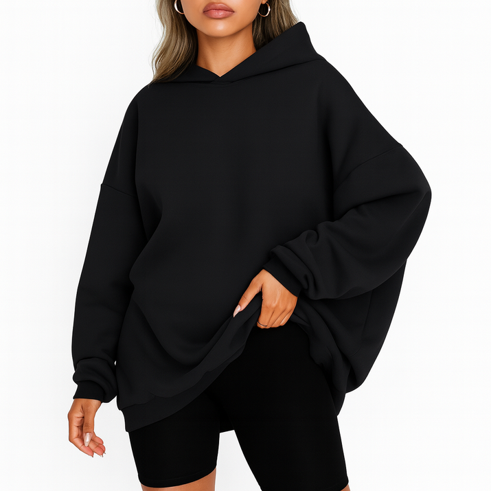 Pullover Oversize à Capuche