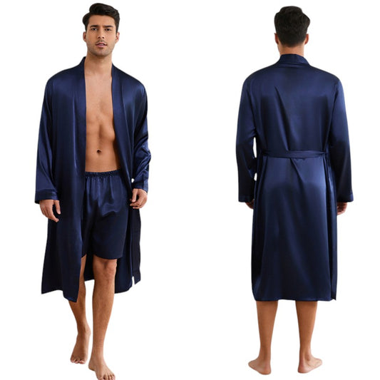 Peignoir Satiné Homme 2 Pièces