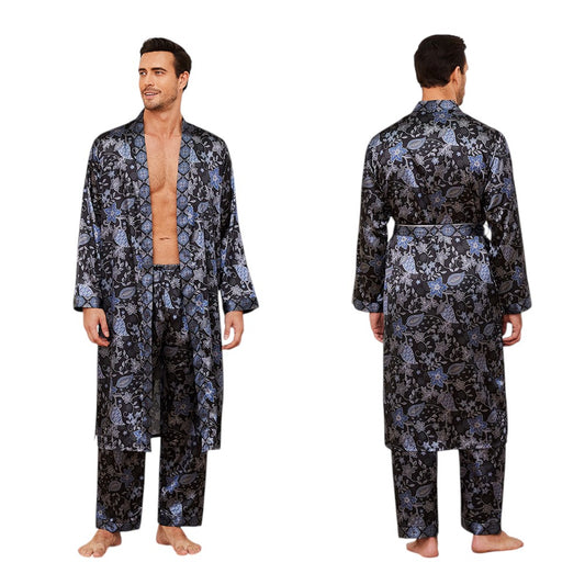 Peignoir Satiné Homme 2 Pièces