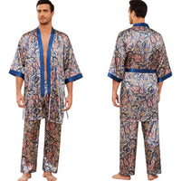 Peignoir Satiné Homme 2 Pièces